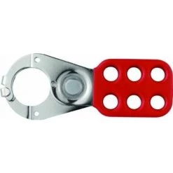 Abus - 801 Lock Out Hasp 1in Rouge Avec Pince - ABU801R