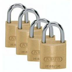 4 Cadenas 30mm Laiton Massif Blist - ABUS
